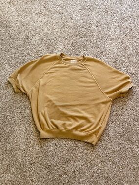 Billabong Short Sleeve Pullover Sweatshirt - Tan/Beige